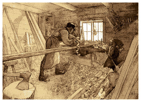 In The Carpenter's Shop - Carl Larsson